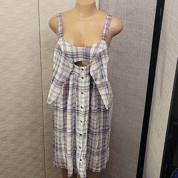 BRAND NEW COCO+JAMIESON GING-HAM  STRAPLESS  CUTOUT DESIGN DETAILS FRONT DRESS - Picture 11 of 15